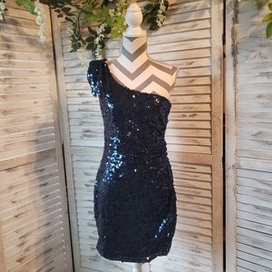 City triangles one shoulder cocktail dress SZ 9